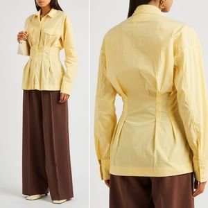 🆕️ Remain Birger Christensen Charlotte Taffeta Shirt in Straw